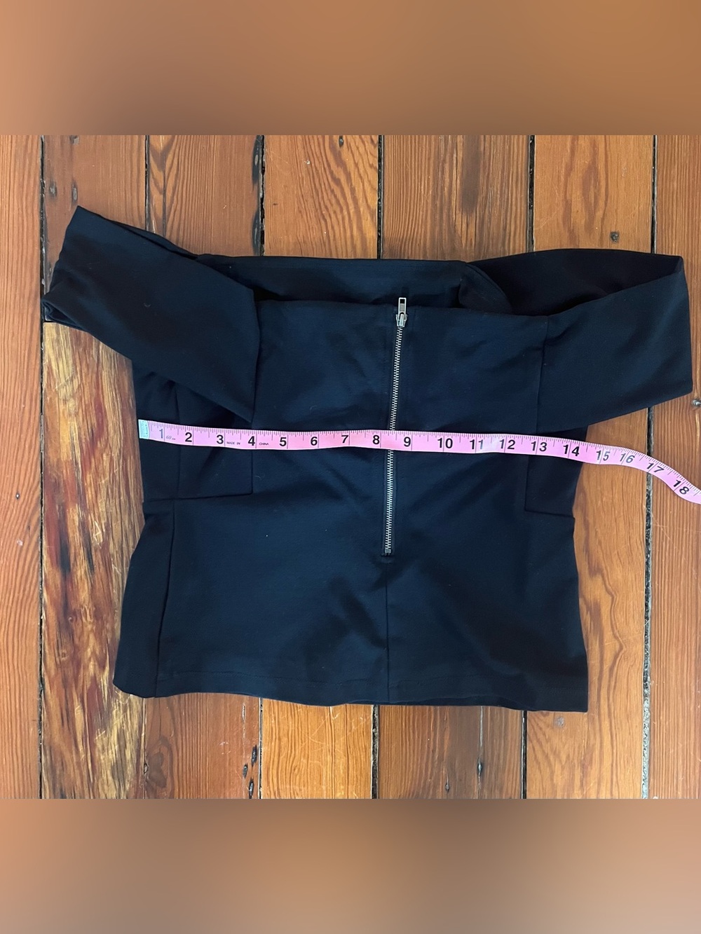 Anthropologie Deletta Black Off-the-Shoulder Top Size M - Picture 4 of 5